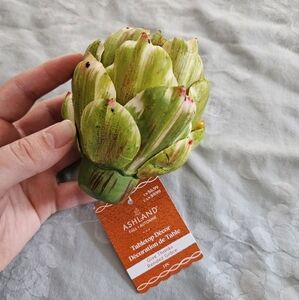 3.5" Green Fall Thanksgiving Tabletop Artichoke‎ Accent by Ashland